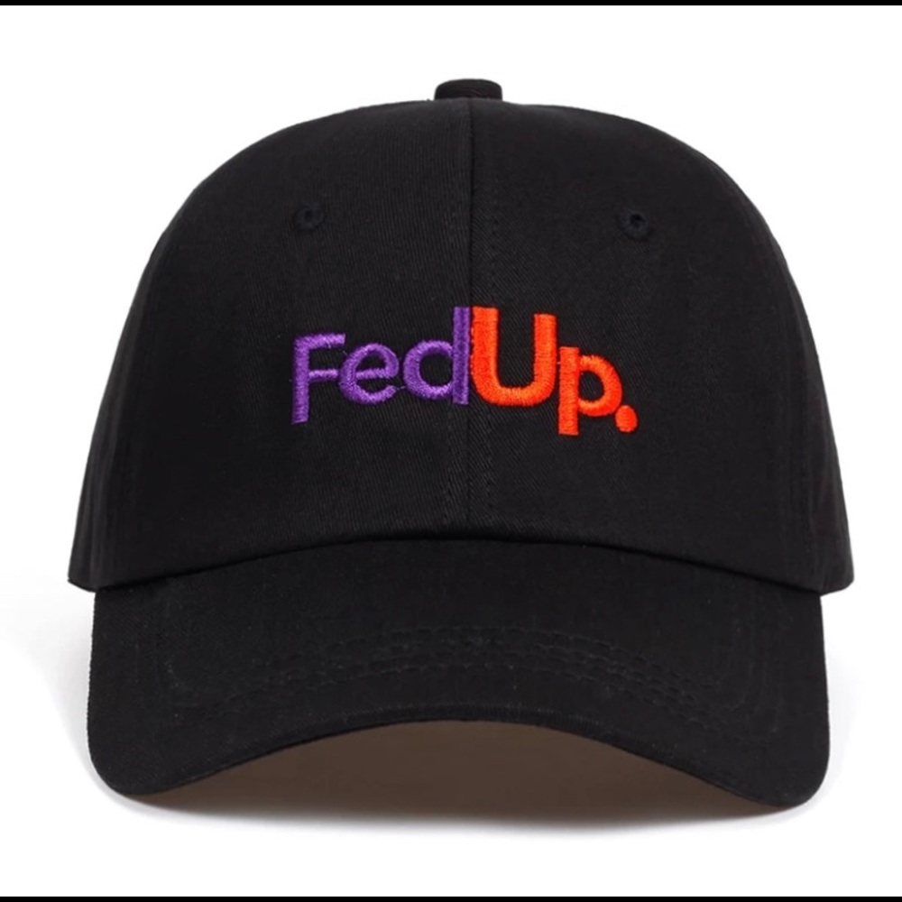 Black fed up hat